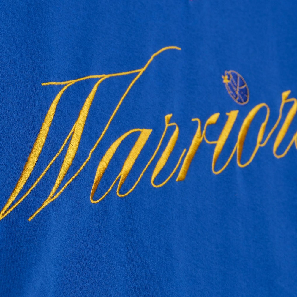 Golden State Warriors Women's Hardwood Classics Script Lightweight Sweatshirt sale - Royal on sale