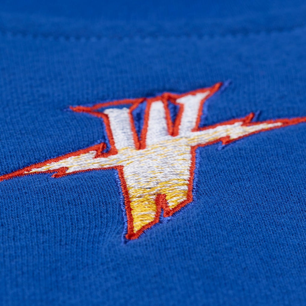 Golden State Warriors Women's Hardwood Classics Script Lightweight Sweatshirt sale - Royal on sale