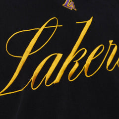 Los Angeles Lakers Women's Hardwood Classics Script Lightweight Sweatshirt - Black for sale