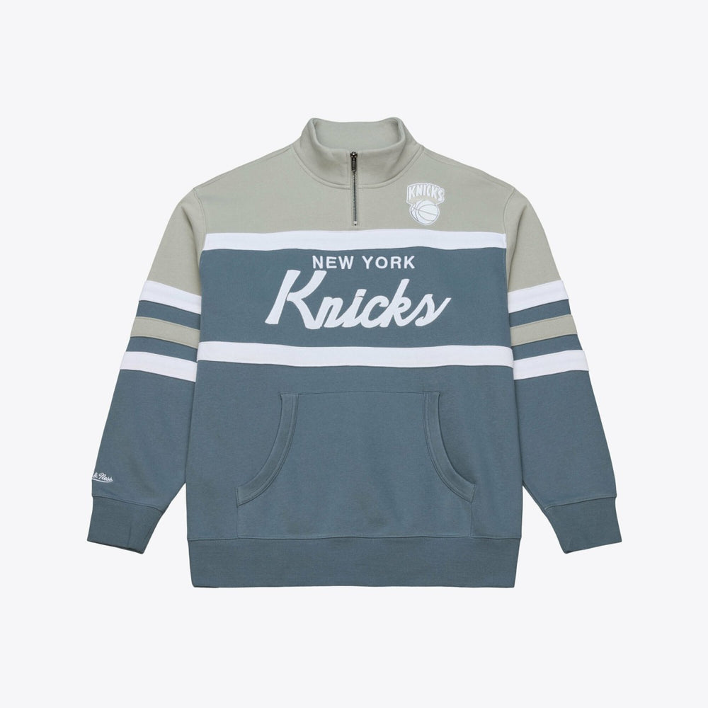 New York Knicks Thunderstorm Head Coach Quarter-Zip Jacket - Blue online