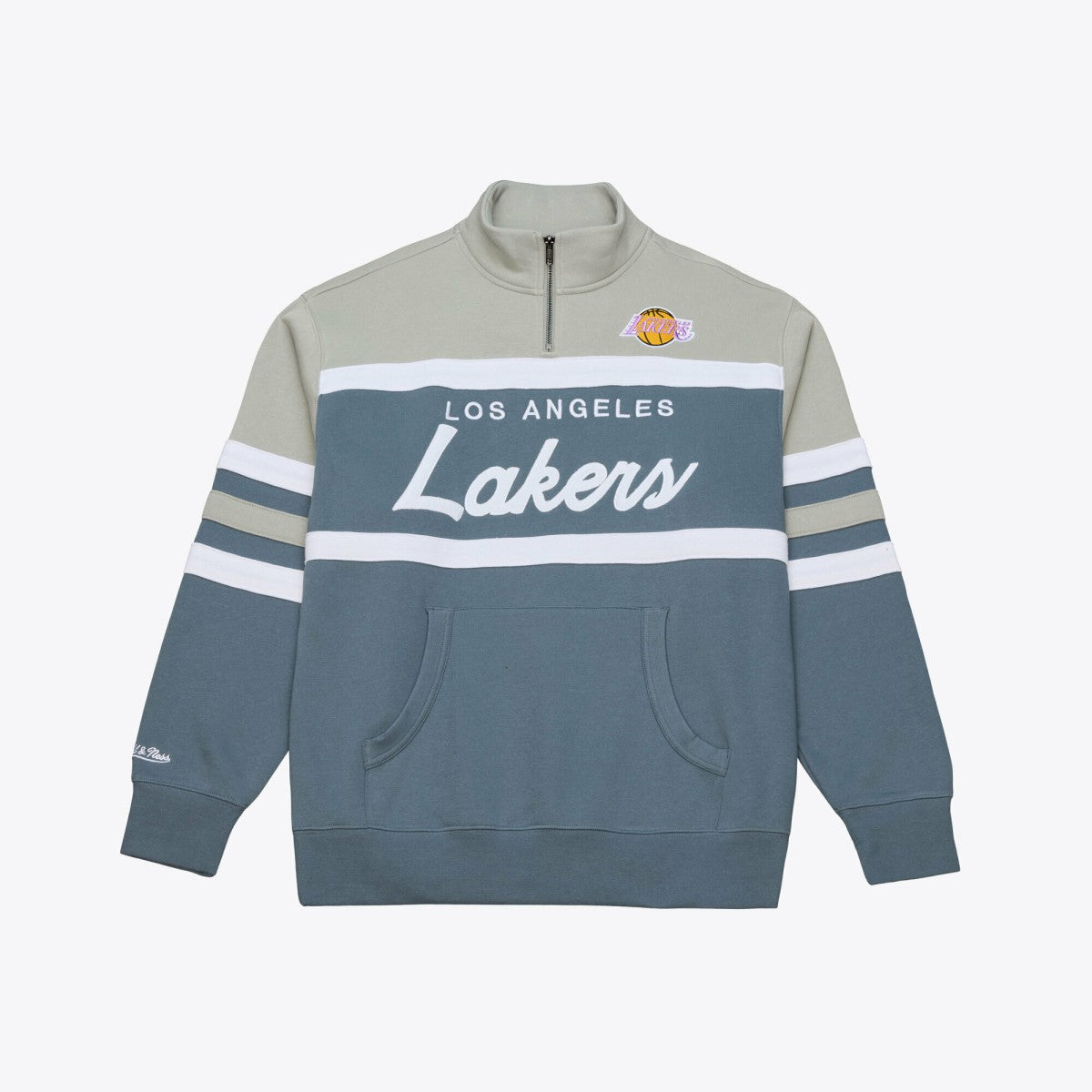Los Angeles Lakers Thunderstorm Head Coach Quarter-Zip Jacket - Blue on sale