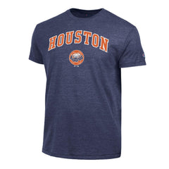Houston Astros Champion Cooperstown Wordmark Lockup Tri-Blend T-Shirt Navy