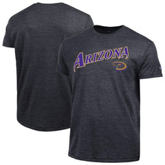 Arizona Diamondbacks Champion Cooperstown Wordmark Lockup Tri-Blend T-Shirt Black