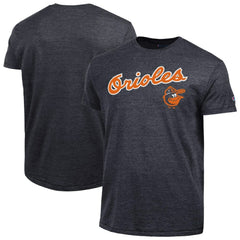 Baltimore Orioles Champion Cooperstown Wordmark Lockup Tri-Blend T-Shirt Black