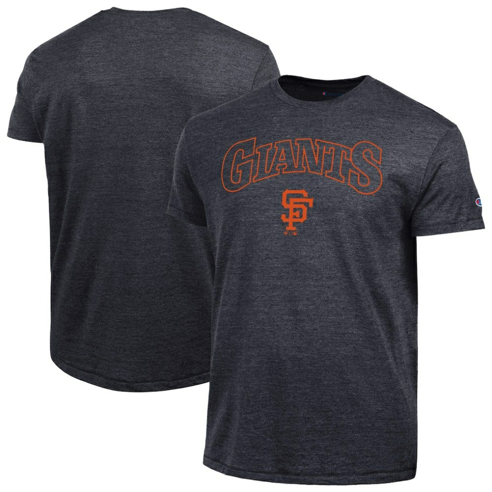 San Francisco Giants Champion Cooperstown Wordmark Lockup Tri-Blend T-Shirt Black