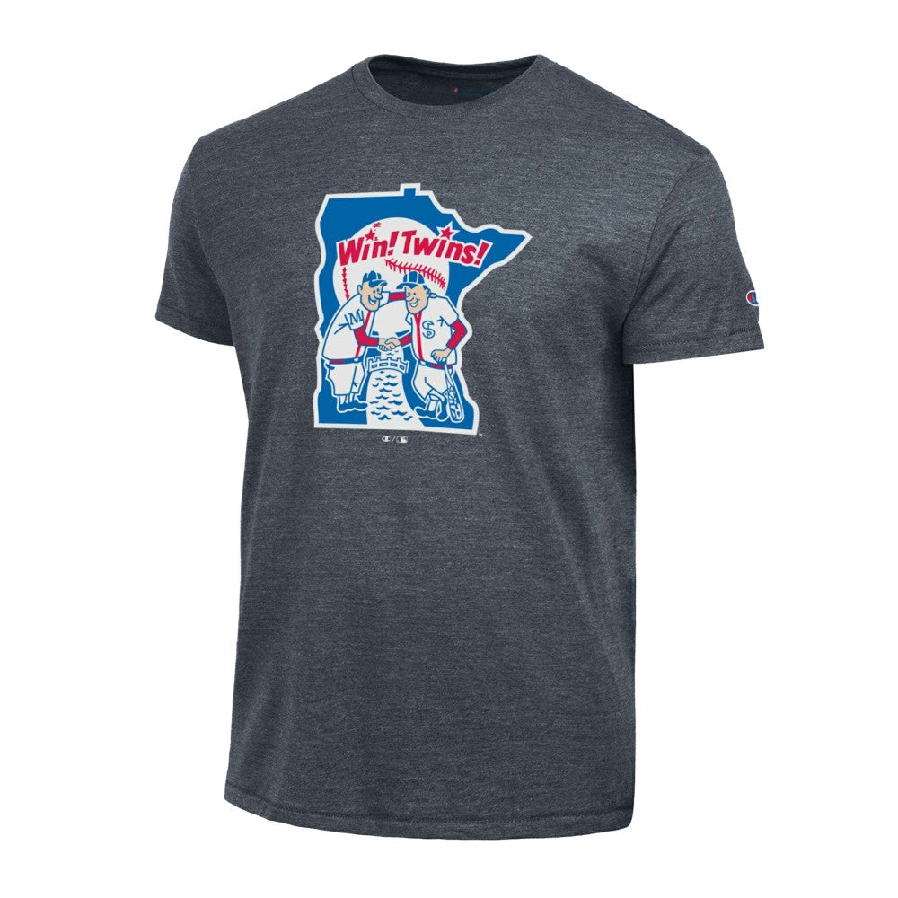Minnesota Twins Champion Cooperstown Logo Tri-Blend T-Shirt Navy