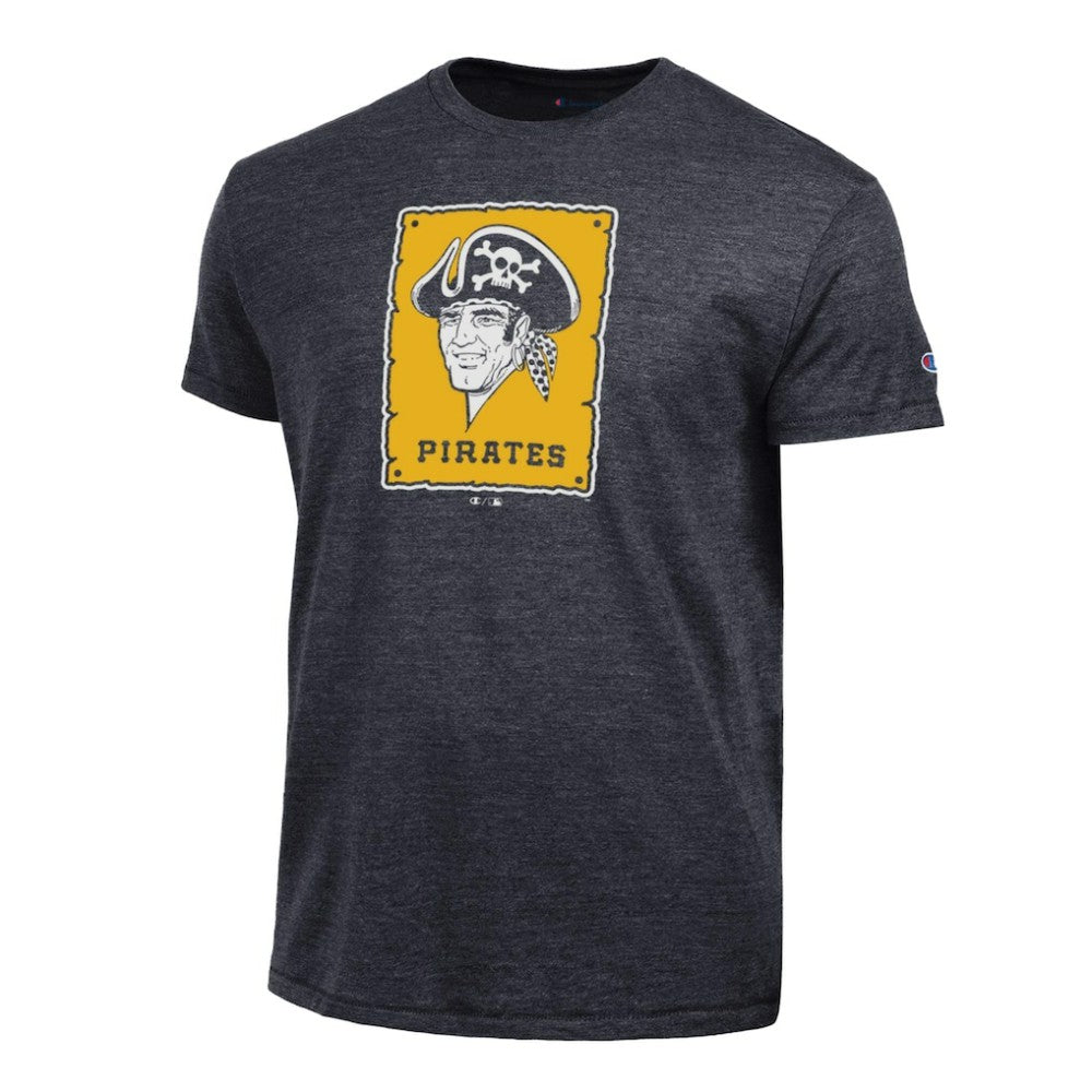 Pittsburgh Pirates Champion Cooperstown Logo Tri-Blend T-Shirt Black