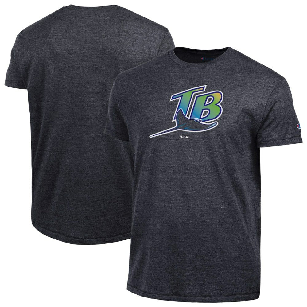 Tampa Bay Rays Champion Cooperstown Logo Tri-Blend T-Shirt Black