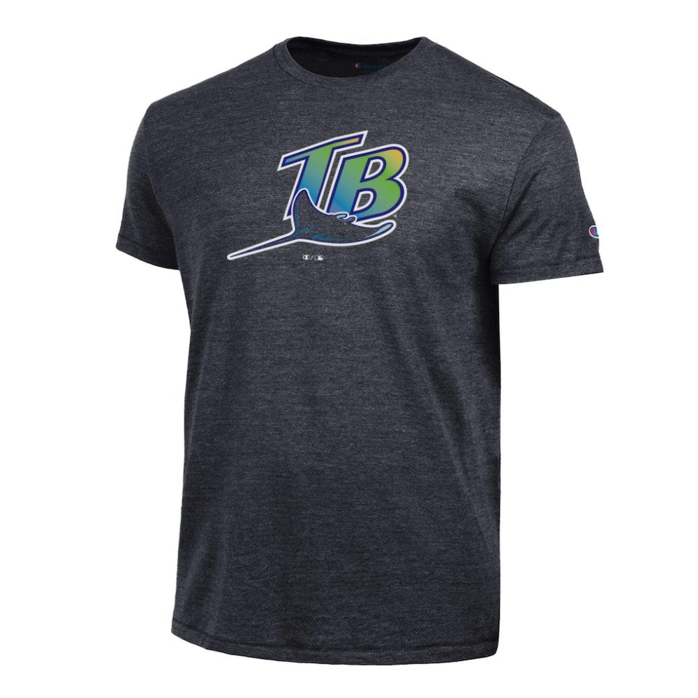 Tampa Bay Rays Champion Cooperstown Logo Tri-Blend T-Shirt Black