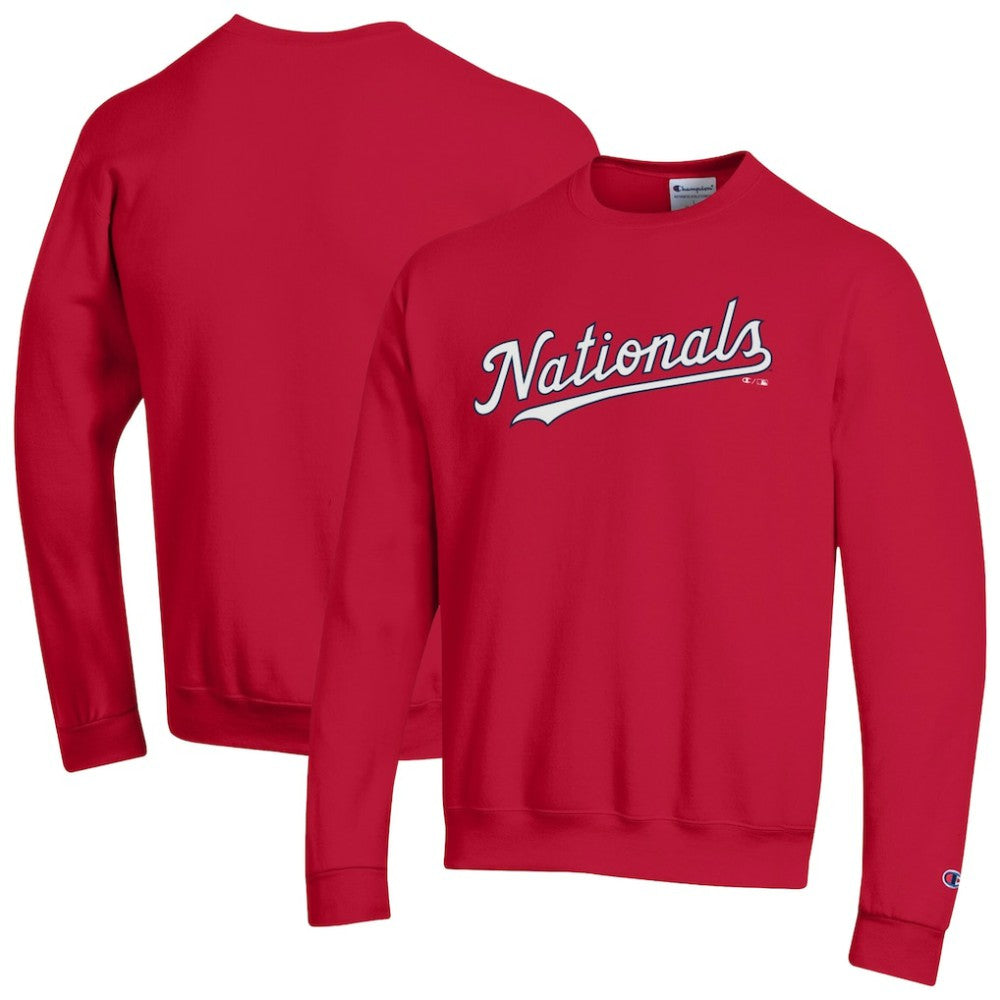 Washington Nationals Champion Powerblend Wordmark Sweatshirt Red