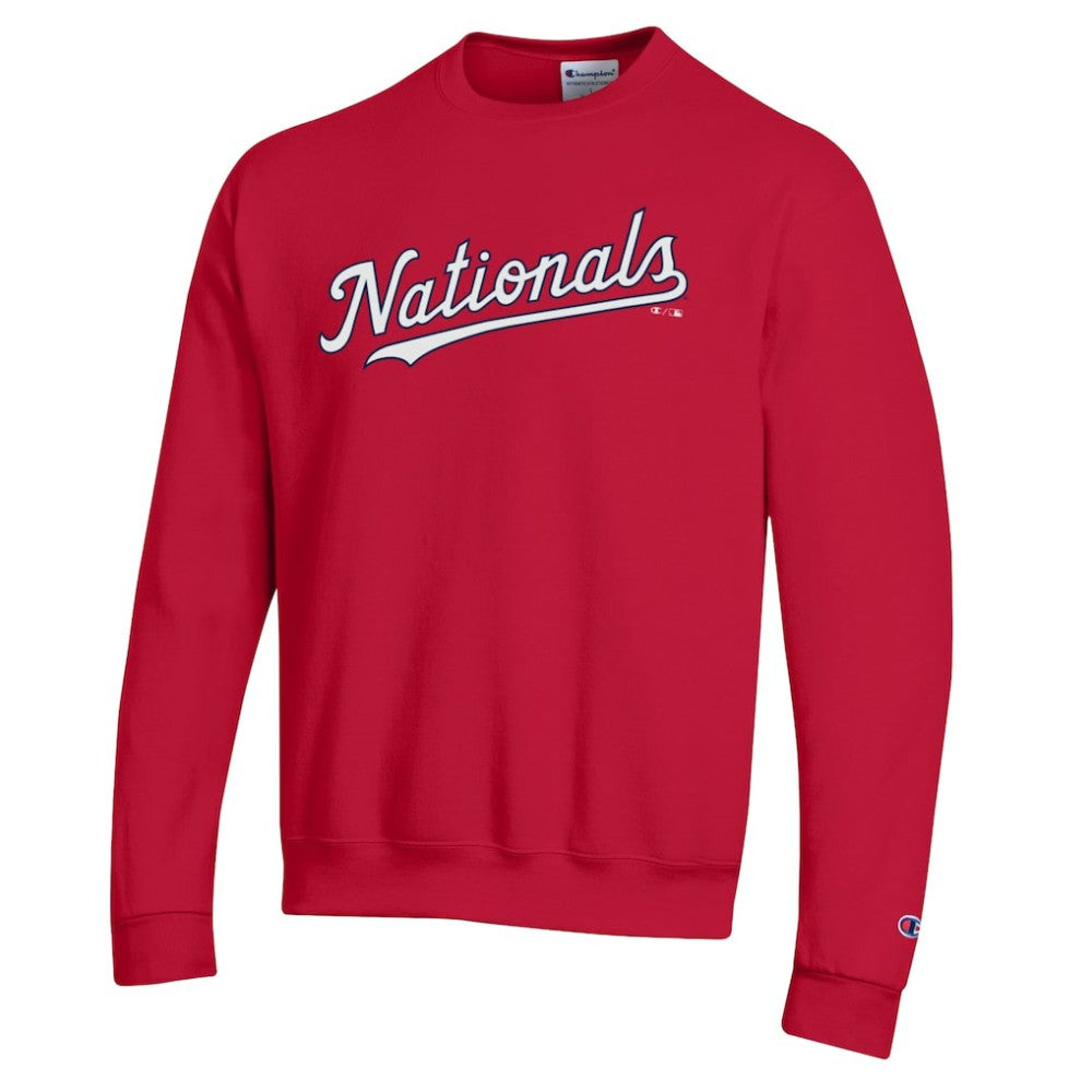 Washington Nationals Champion Powerblend Wordmark Sweatshirt Red