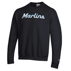 Miami Marlins Champion Powerblend Wordmark Sweatshirt Black