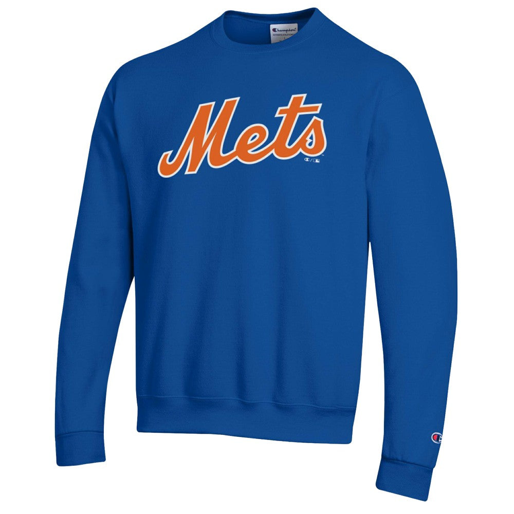New York Mets Champion Powerblend Wordmark Sweatshirt Royal