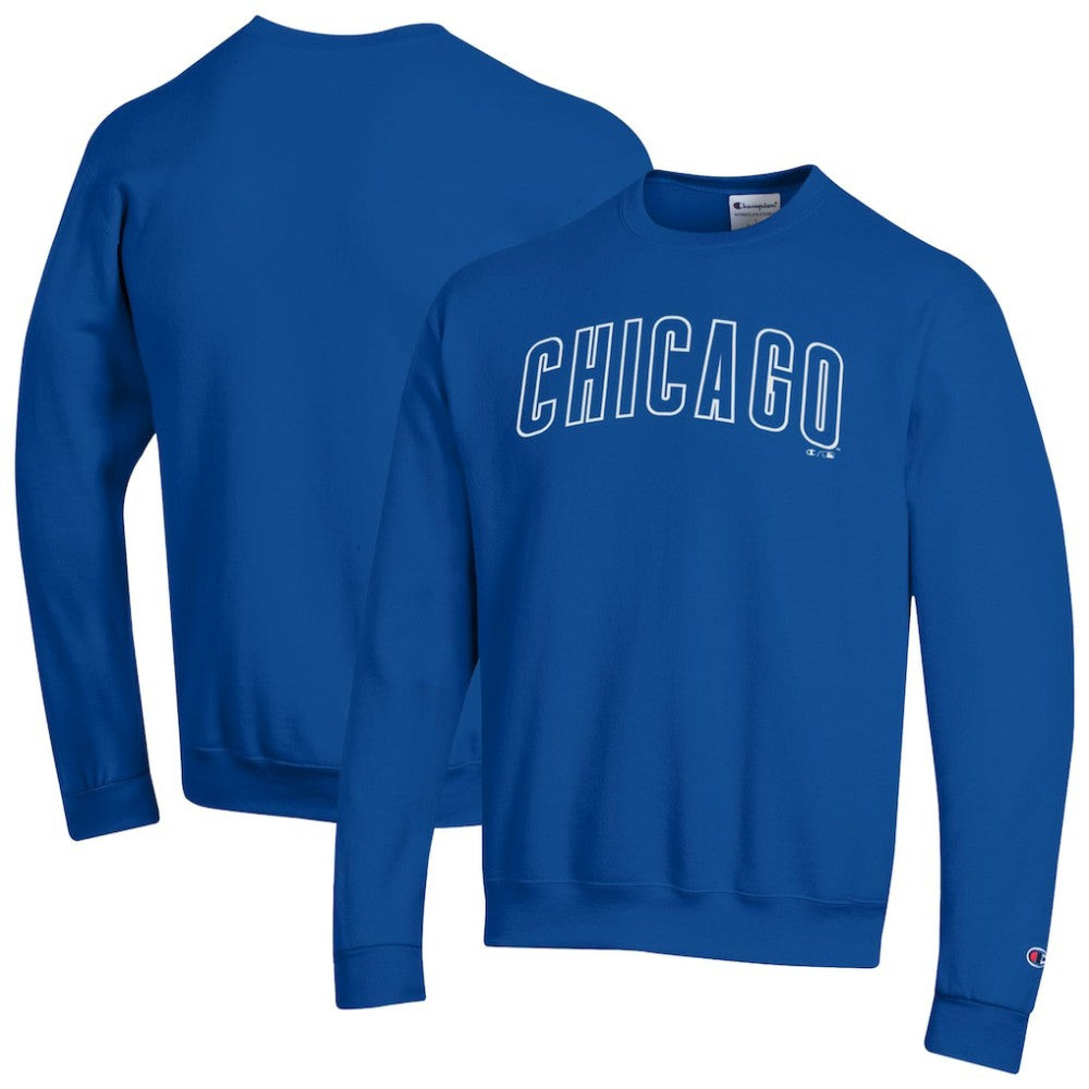Chicago Cubs Champion Powerblend Wordmark Sweatshirt Royal