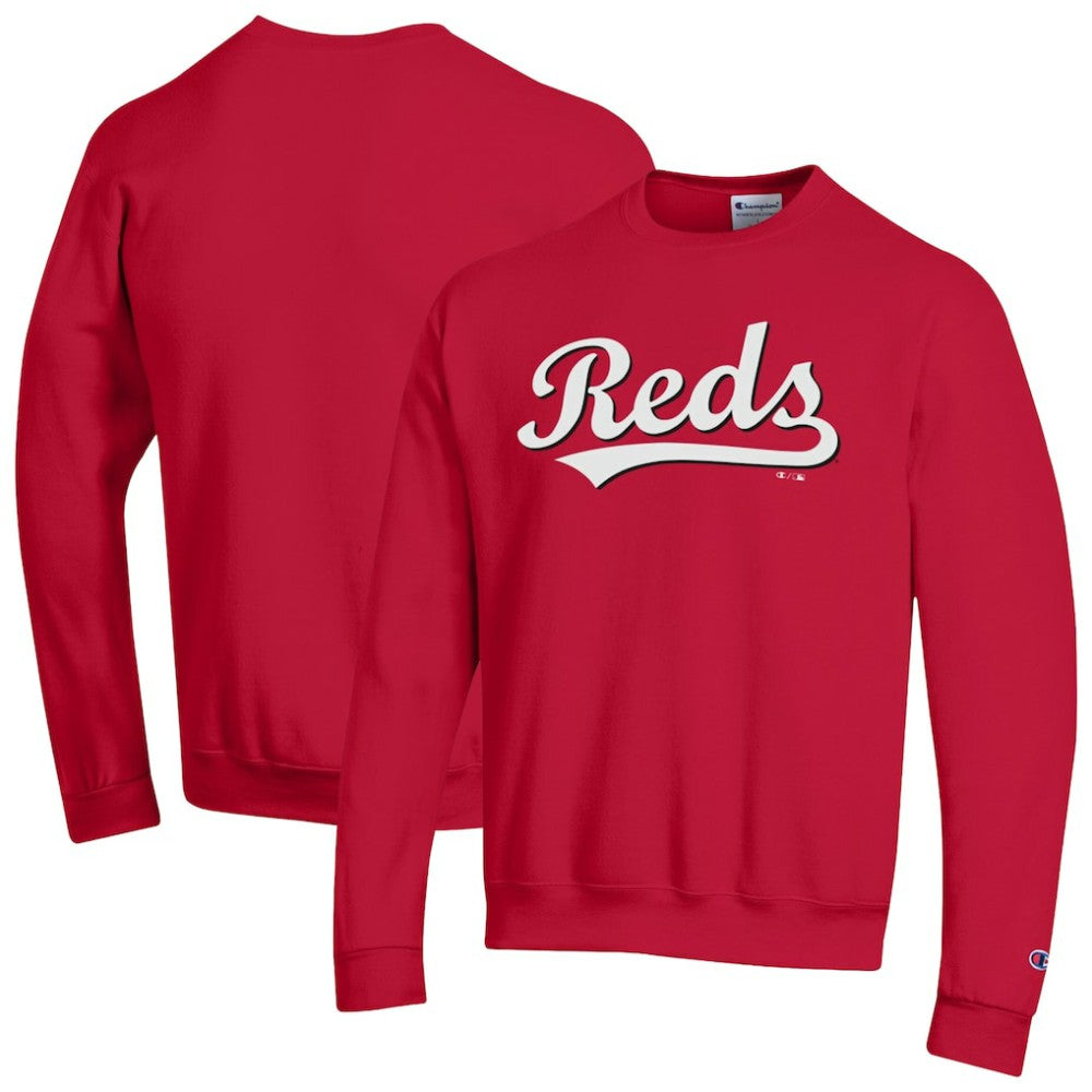Cincinnati Reds Champion Powerblend Wordmark Sweatshirt Red