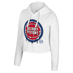 Detroit Pistons Stadium Essentials Women's Ice Cream Cropped Hoodie sale - White for sale