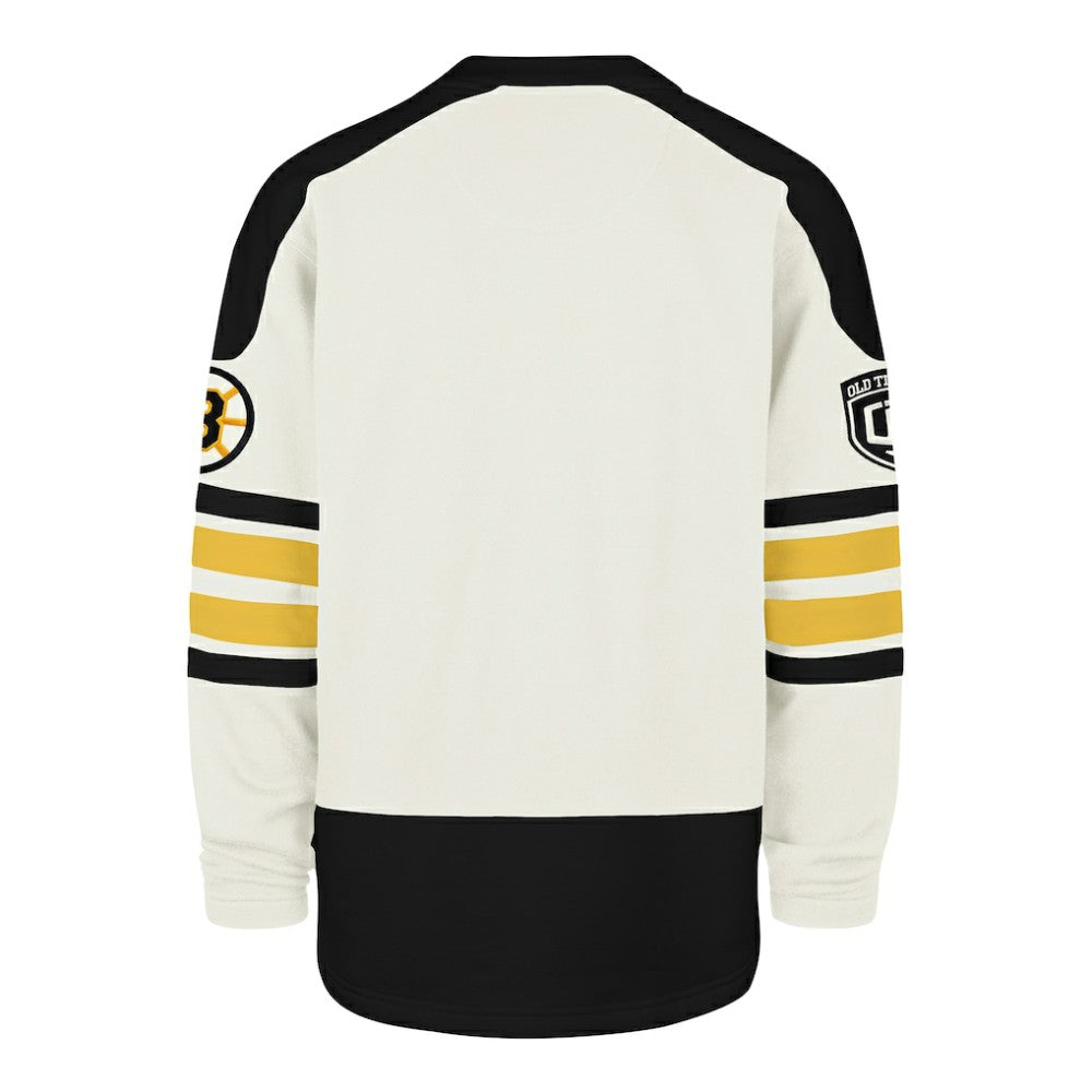 Boston Bruins '47 Pond Hockey Trio Eternal Lacer Sweatshirt - Cream Sweatshirts