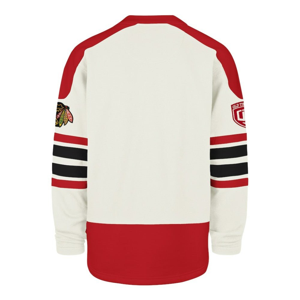 Chicago Blackhawks '47 Pond Hockey Trio Eternal Lacer Sweatshirt - Cream Sweatshirts