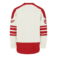 Detroit Red Wings '47 Pond Hockey Trio Eternal Lacer Sweatshirt - Cream Sweatshirts