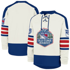 New York Rangers '47 Pond Hockey Trio Eternal Lacer Sweatshirt - Cream Sweatshirts