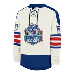 New York Rangers '47 Pond Hockey Trio Eternal Lacer Sweatshirt - Cream Sweatshirts