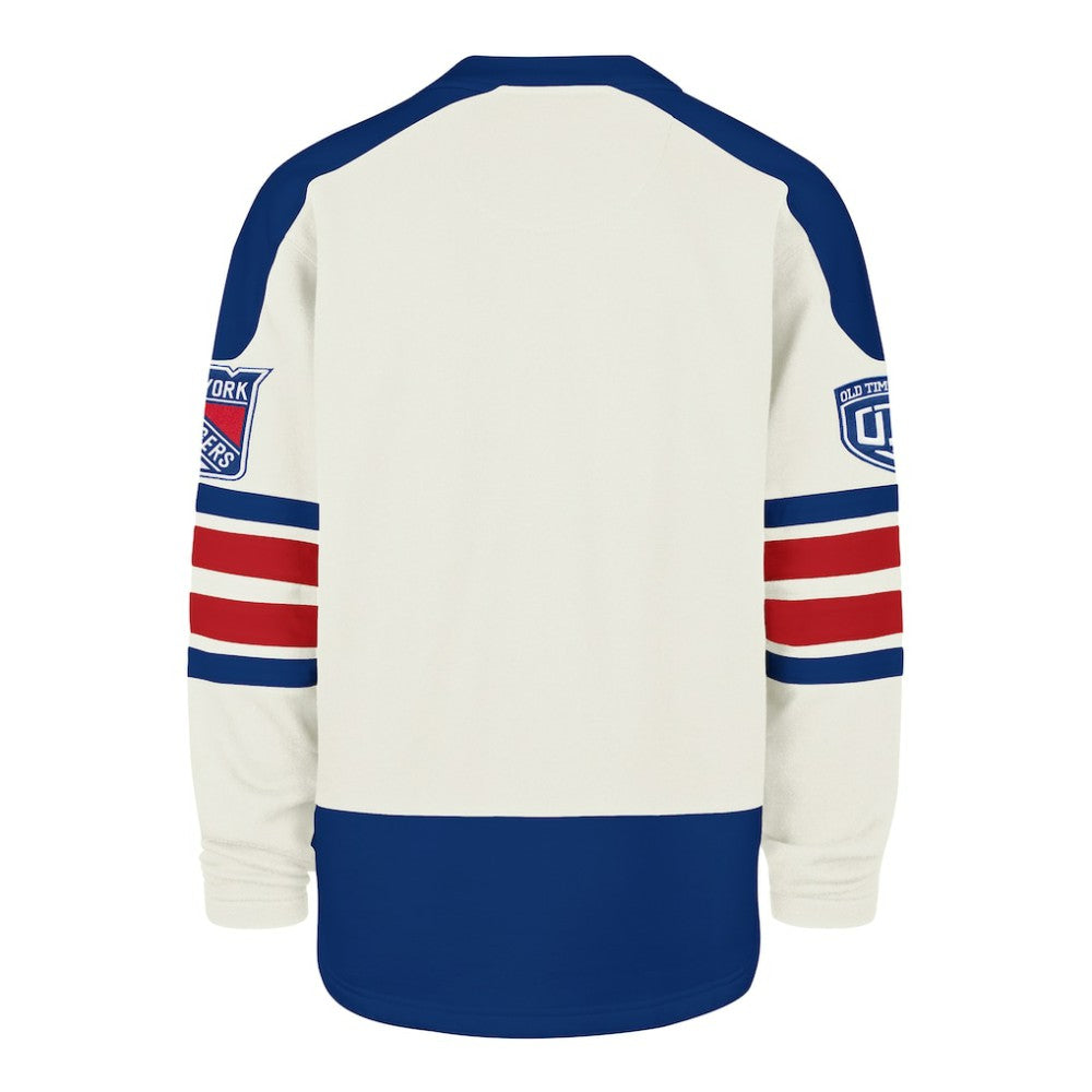 New York Rangers '47 Pond Hockey Trio Eternal Lacer Sweatshirt - Cream Sweatshirts