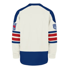 New York Rangers '47 Pond Hockey Trio Eternal Lacer Sweatshirt - Cream Sweatshirts
