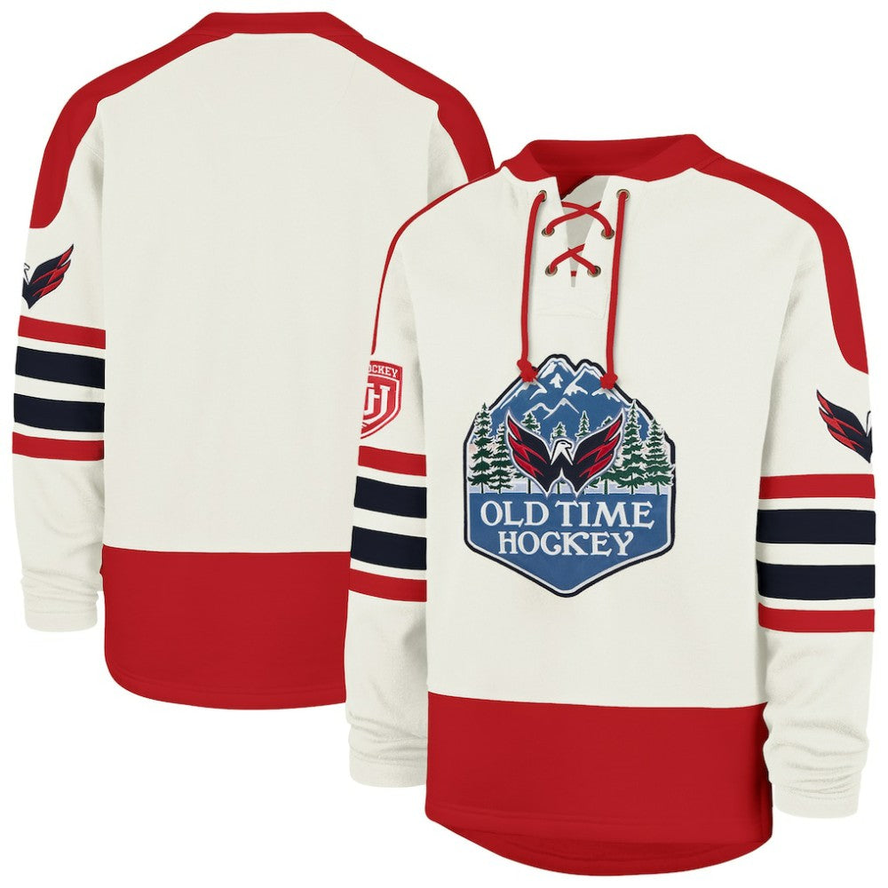 Washington Capitals '47 Pond Hockey Trio Eternal Lacer Sweatshirt - Cream Sweatshirts