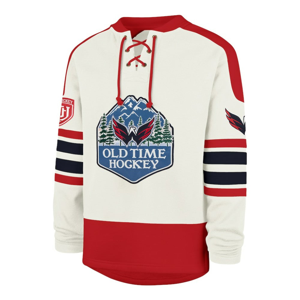 Washington Capitals '47 Pond Hockey Trio Eternal Lacer Sweatshirt - Cream Sweatshirts
