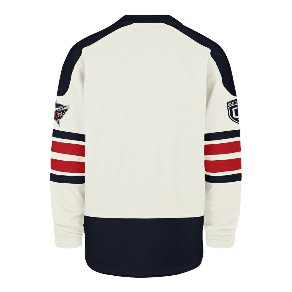 Columbus Blue Jackets '47 Pond Hockey Trio Eternal Lacer Sweatshirt - Cream Sweatshirts