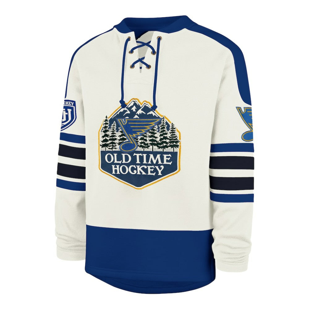 St. Louis Blues '47 Pond Hockey Trio Eternal Lacer Sweatshirt - Cream Sweatshirts