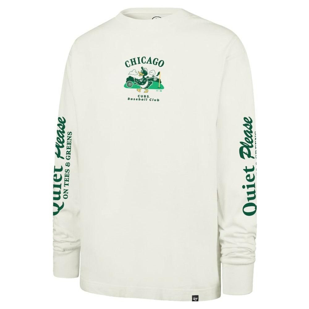 Chicago Cubs Quiet Please Foundation Long Sleeve T-Shirt Cream