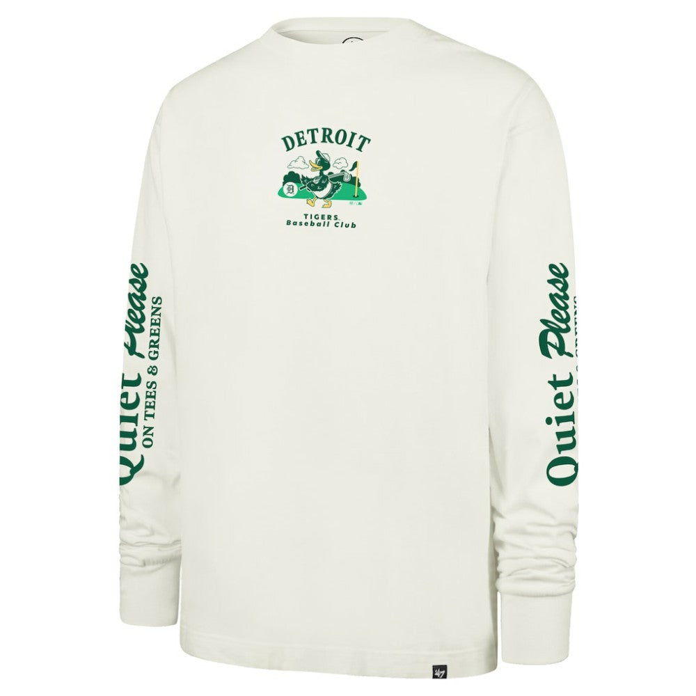 Detroit Tigers Quiet Please Foundation Long Sleeve T-Shirt Cream