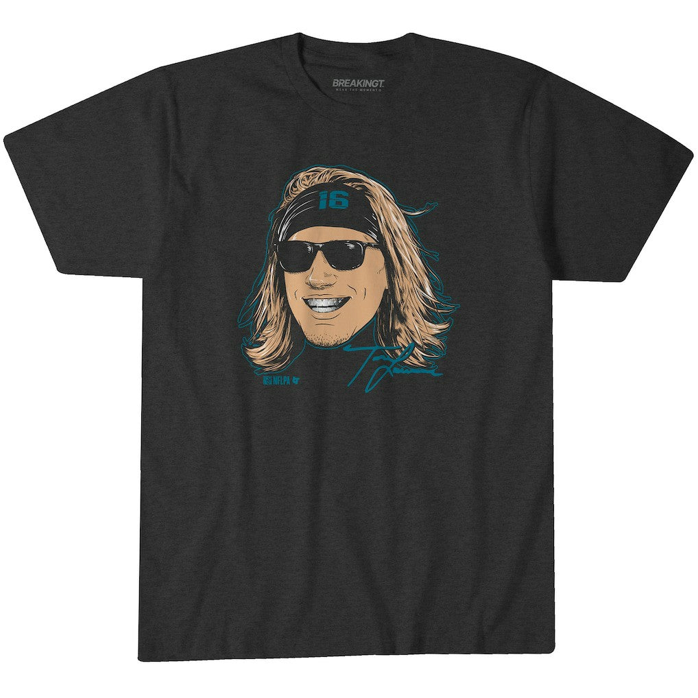 Trevor Lawrence Jacksonville Jaguars BreakingT Unisex Steezy Trev Graphic T-Shirt - Charcoal for sale