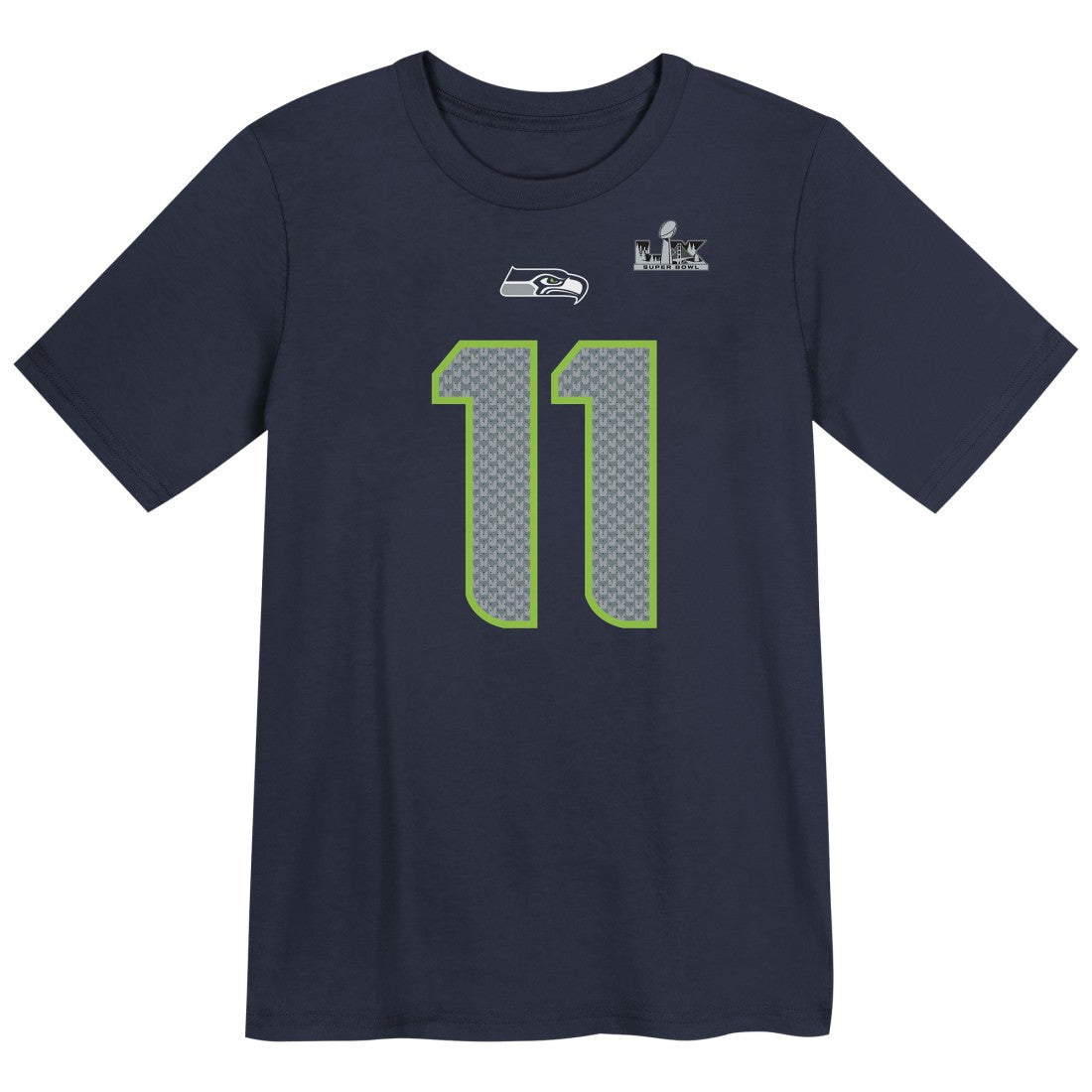 Jaxon Smith-Njigba Seattle Seahawks Preschool Super Bowl LX Patch Name & Number T-Shirt - College Navy cheap