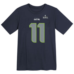 Jaxon Smith-Njigba Seattle Seahawks Preschool Super Bowl LX Patch Name & Number T-Shirt - College Navy cheap