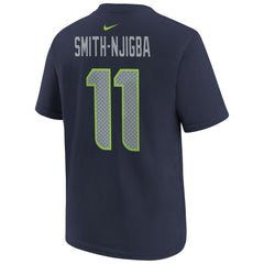 Jaxon Smith-Njigba Seattle Seahawks Youth Super Bowl LX Patch Name & Number T-Shirt - College Navy on sale