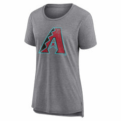 Arizona Diamondbacks Women's Heritage Personalized Any Name & Number Tri-Blend T-Shirt Gray