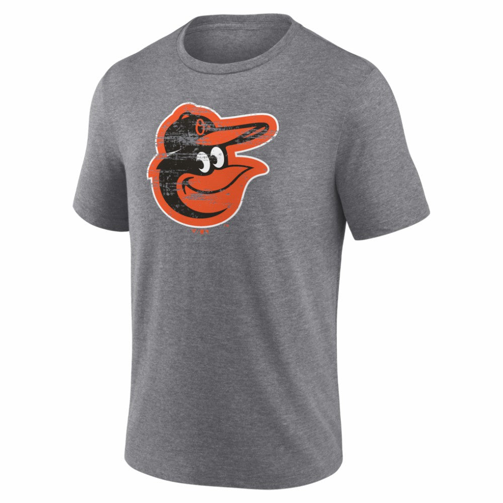Baltimore Orioles Heritage Personalized Any Name & Number Tri-Blend T-Shirt Gray