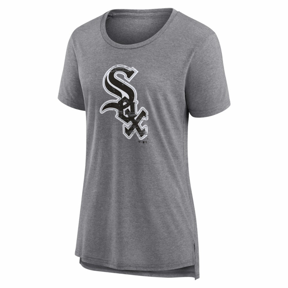 Chicago White Sox Women's Heritage Personalized Any Name & Number Tri-Blend T-Shirt Gray