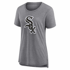 Chicago White Sox Women's Heritage Personalized Any Name & Number Tri-Blend T-Shirt Gray