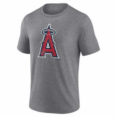 Los Angeles Angels Heritage Personalized Any Name & Number Tri-Blend T-Shirt Gray