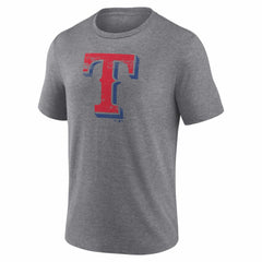 Texas Rangers Heritage Personalized Any Name & Number Tri-Blend T-Shirt Gray