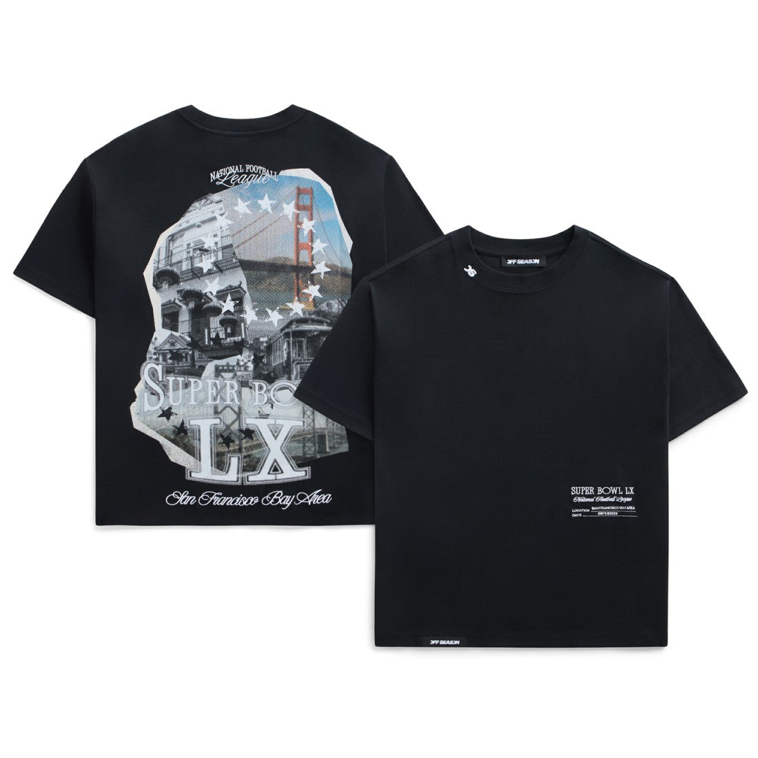 Off Season x NFL Unisex Super Bowl LX Graphic T-Shirt - Black cheap