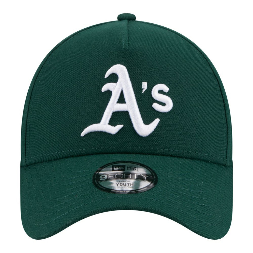 Athletics Youth 9FORTY A-Frame Adjustable Hat Green