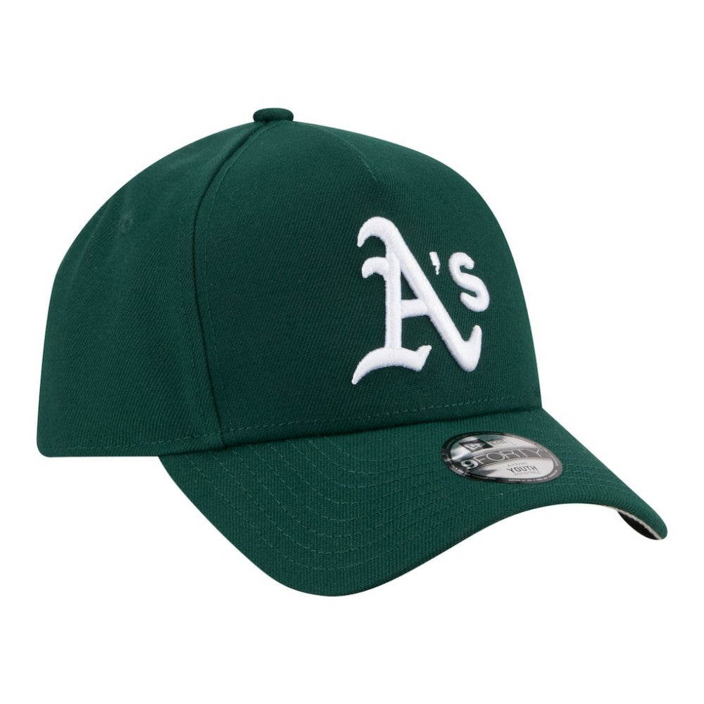 Athletics Youth 9FORTY A-Frame Adjustable Hat Green