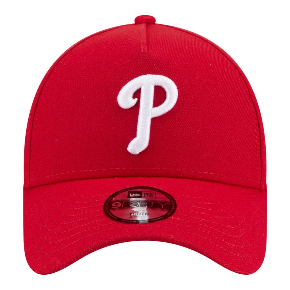 Philadelphia Phillies Youth 9FORTY A-Frame Adjustable Hat Red