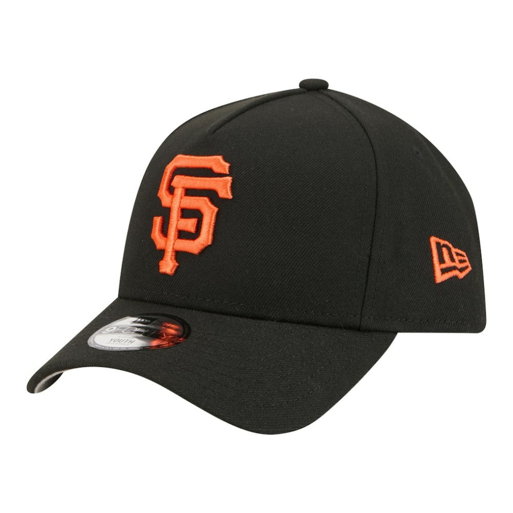 San Francisco Giants Youth 9FORTY A-Frame Adjustable Hat Black