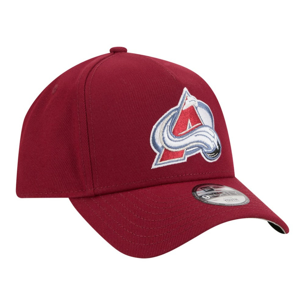 Colorado Avalanche New Era Youth 9FORTY A-Frame Adjustable Hat - Burgundy Hats