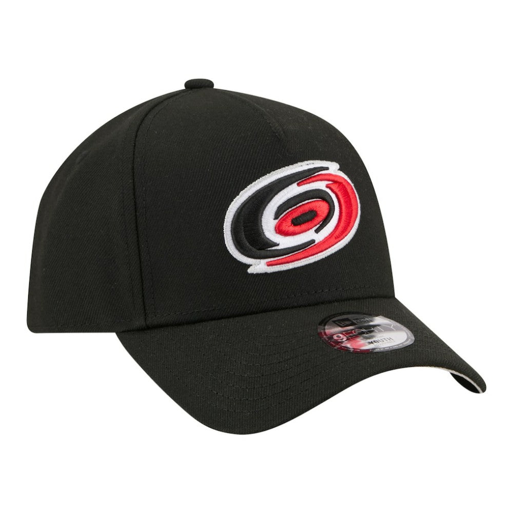 Carolina Hurricanes New Era Youth 9FORTY A-Frame Adjustable Hat - Black Hats